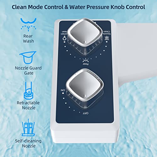 image for Hibbent Bidet Attachment for Toilet, Toilet Seat Bidet, Dual Self-Clea