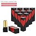 Sonew Empty Refillable Lip Balm Bottles Mini Lipstick Tubes Bottom Twist Containers, Plastic Love Heart Black Square Homemade DIY Tube with Cap, A Good Gift to Girlfriend(10PC)