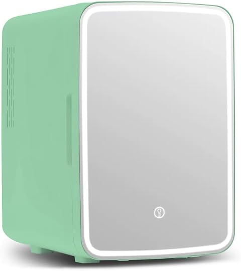 CUTIEWORLD Green Fridge with Mirror, 4L Fridge