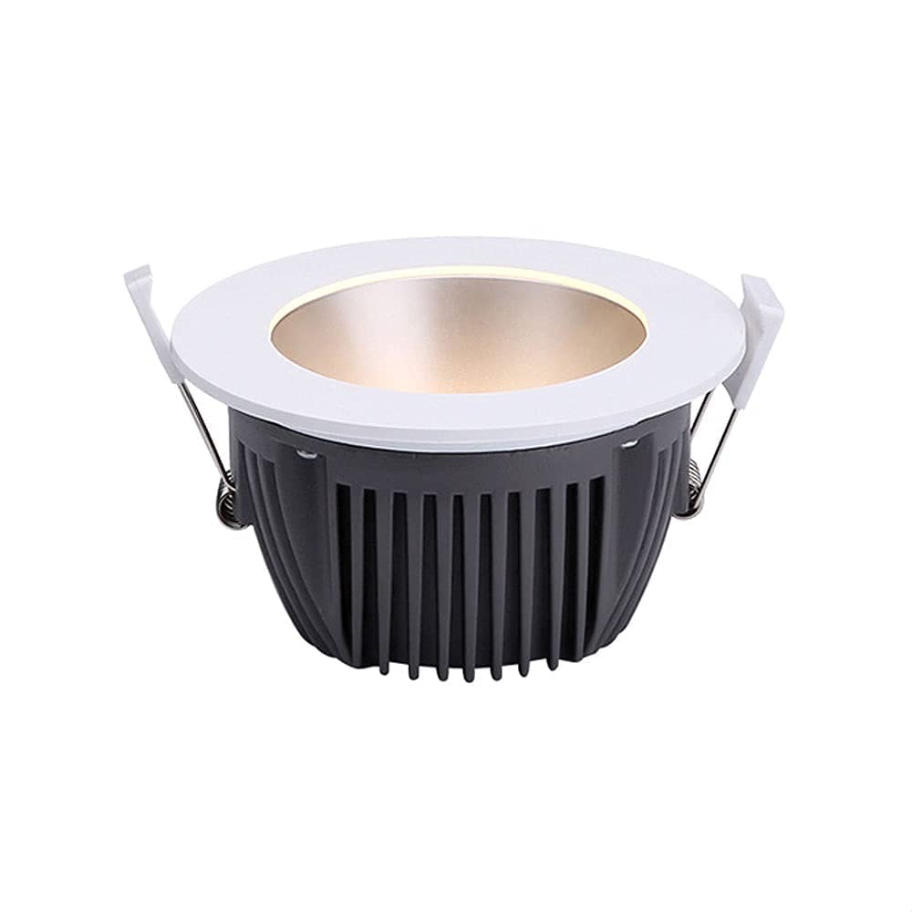 Spot de plafond encastré 10W en aluminium orientable blanc chaud 3000K