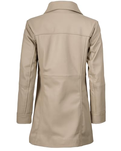 Image of Blingsoul Women's Lambskin Leather Car Coat - Vintage Real Long Leather Jacket for Women