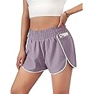 Blooming Jelly Womens Quick-Dry Running Shorts Sport Layer Elastic Waist Active Workout Shorts with Pockets 1.75"