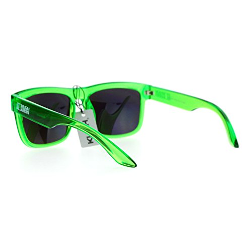 Image of Kush Mens Neon Pop Horn Rim Sport Horned Sunglasses