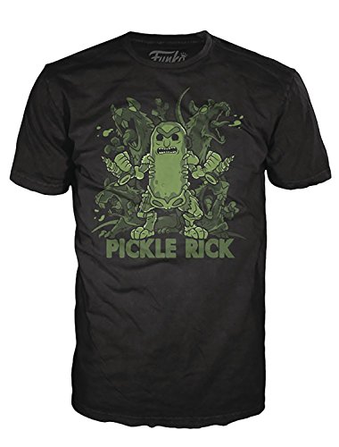 Funko Pop Tees: Rick and Morty Pickle Rick's Rat Party, Black , 2XL