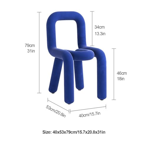 Sillón sin brazos peluche negro moderno miniatura 3