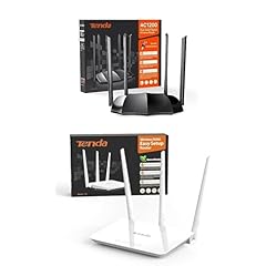 Bundle of Tenda AC8 Router WiFi AC1200 - Router Wireless Dual Band 5GHz/2.4GHz + Tenda F3 N300 Router WiFi, Speed with 2.4GHz/300 Mbps, 3 LAN/WAN Porte, Antenne esterne 3 * 5dBi