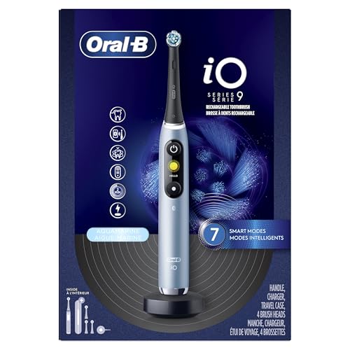 Oral-B iO Series 9 Electric Toothbrush with 4 Brush Heads, Aqua Alabaster photo 10