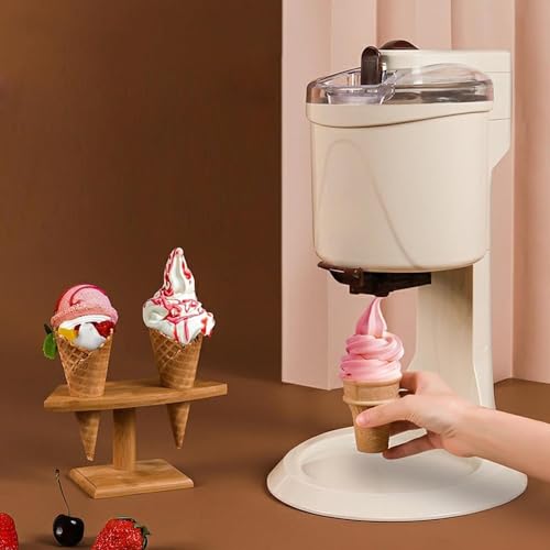 Softeismaschine, halbautomatisch, 1000 ml, Haushalts-Eismaschine, wiederverwendbar, hausgemachte Gelatomaschine, Obst-Dessert-Joghurt-Kegel-Eismaschine – Bild 6