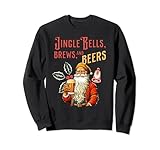 Photo Gallery jingle bells brews and beers divertente babbo natale vintage xmas felpa Photo Gallery jingle bells brews and beers divertente babbo natale vintage xmas felpa