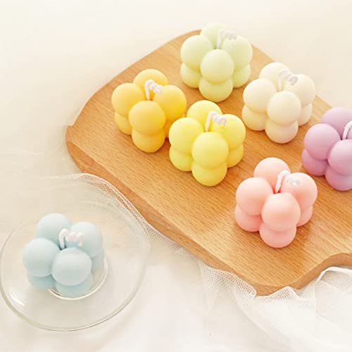 3D Bubble Candle Molds - 12 Cavity Bubble Cube Silicone Mold For Candles Soap Making, Bubble Cake Mold For Baking Mousse Cake Dessert Jelly Ice Cream #TOP2