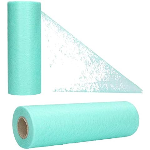 AmaCasa Non-Woven Table Runner for Weddings, Communions, Christenings and All Other Celebrations, Dimensions: 30 cm / 25 m Roll (Mint, Fleece) Cover