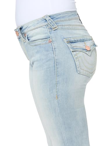 True Religion Women's Becca Mid-Rise Bootcut Jeans – Flap Pockets & Big T Stitching3