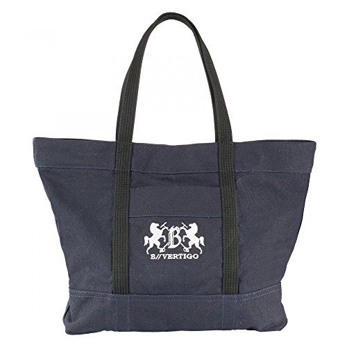 B Vertigo Baron Lux Horse Grooming Tote Bag with Inner Zip Pocket Dark Navy