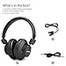 immagine 6Avantree Audition Bluetooth 5.0 40 ore Cuffie wireless/cablate sopra l'orecchio con microfono per guardare la TV del computer, Cuffie stereo Hi-Fi extra comode e leggere per PC portatile - Grigio