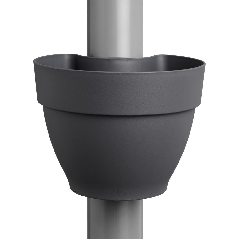 elho Vibia Campana Rura odpływowa Clicker 40, doniczka na kwiaty do użytku na zewnątrz, Ø 21,6 x wys. 16,3 cm, czarny/antracyt