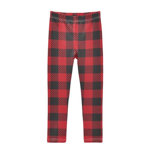 Plaid Black Red Shorts for Toddler Girls Cotton Cartwheel Shorts Skater Pants for Vacation