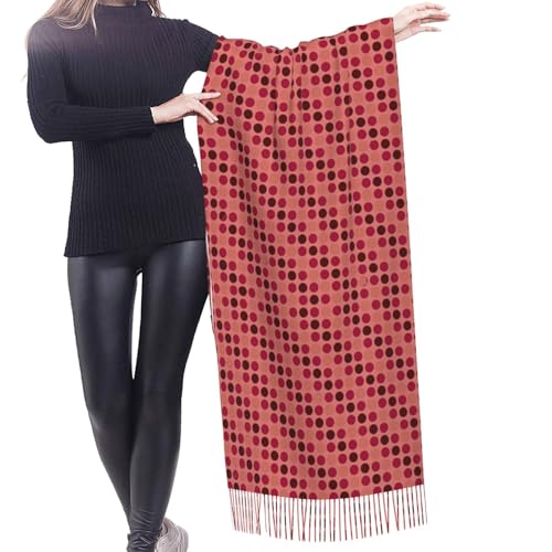 ANSHUANGQI Sou Hiyori Scarf Pattern Imitation Cashmere Tassel Scarf Winter Scarf Autumn Softest Classic Warm2