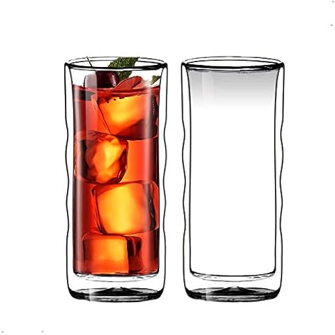 Sun's Tea(tm 20oz Wave Strong Double Wall Thermo Glasses for Beer/Tea/Coffee, Set of 2 Cover