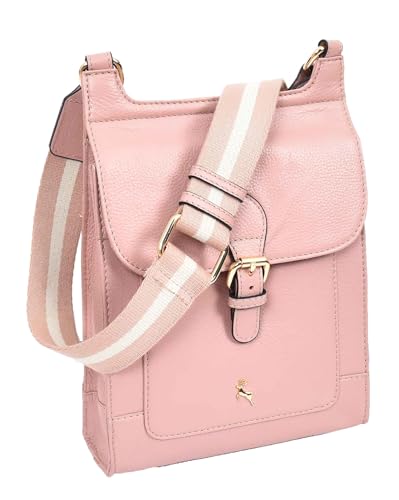 Sacoche en cuir véritable rose pour un style décontracté chic