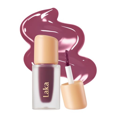 Image of Laka Fruity Glam Tint Mini | Glowing Korean Lip Tint with Hydrating Lightweight Texture | Buildable Color, Non-Sticky High Shine Gloss | K-Beauty Korean Makeup | #180 Arcadia, 0.07oz