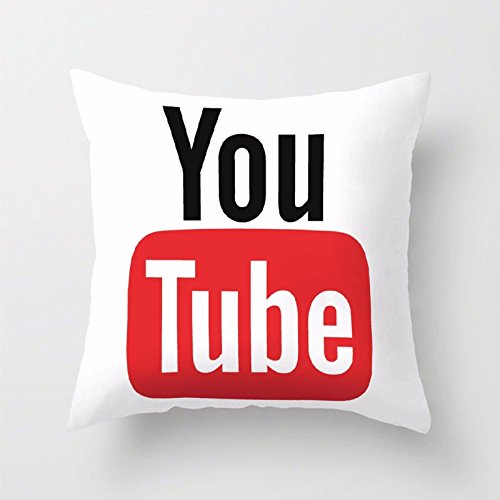 Buy Premium Quality Personalized Cushion Covers Printed With Youtube Logo Made In UK