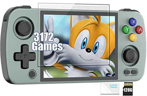 Rg405M Retro Handheld Game Aluminum Alloy, Android 12 Built-In 128G Tf Card 3172 Games,4 Inch Ips Touch Screen With Game Front-End,Rg405M Supports Google Play And Ota Wireless Upgrade #TOP21