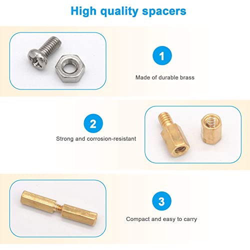 XTVTX 300 pezzi M2 filettatura in ottone esagonale...