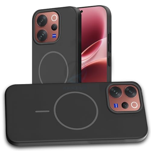 Image of AESTMO Shockproof Back Case Cover for Vivo V70 / V70 Elite 5G | Slim Hard Shell | Hard Back Cover for Vivo V70 / V70 Elite 5G (Compatible with MagSafe Accessories, Black)