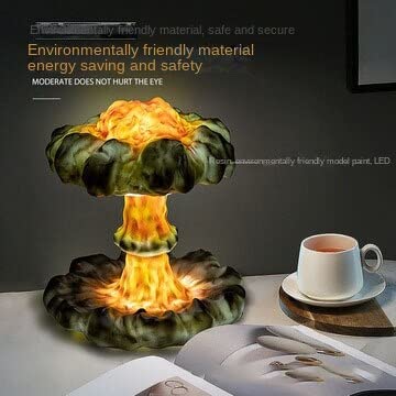 Creativa explosión nuclear seta nube LED lámpara de escritorio infinita atenuación arte lámpara de escritorio impresión 3D resina luz nocturna (nube de hongos control remoto)