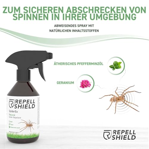 Spinnenspray RepellShield Pfefferminzöl 250ml zur Spinnenabwehr