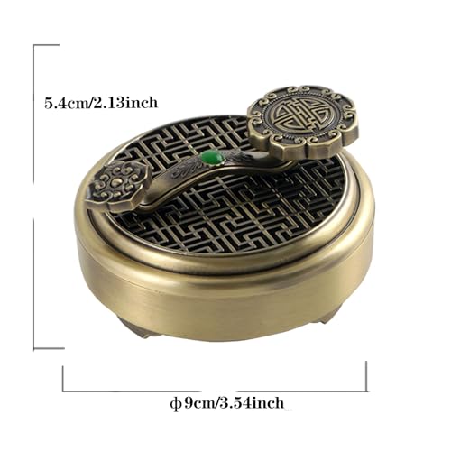 Incense Holder Burner with Detachable Ash Catcher - Brass Cone & Coil Altar for Yoga Meditation, Portable Spiritual Studio Decor, Zen Space Essentials — view 2