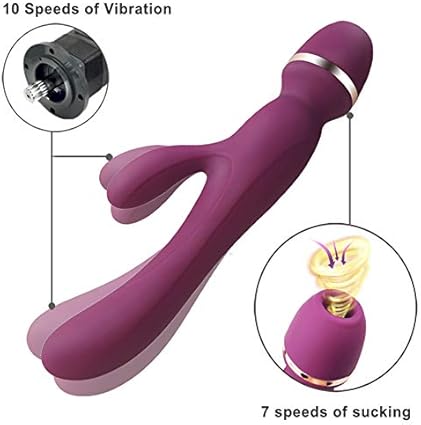 Vibradores, Succión de vibradores de varita mágica para mujeres, clítoris femenino y lechón pezón juguetes sexuales para adultos para mujeres, vibrador de dedo para parejas,Púrpura