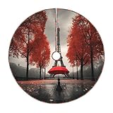 Instructions d'entretien faciles : lavage à la main ou en machine sur cycle délicat, et éviter d'utiliser de l'eau de Javel. Cela garantit que votre tour Eiffel avec imprimé parapluie rouge restera en parfait état année après année.