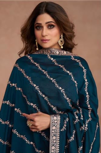 Image of Girl's Fashion Hub's Anarkali Gown with duaptta Set for Women, Chinon Silk Fabric || Ethnic Gown for Women