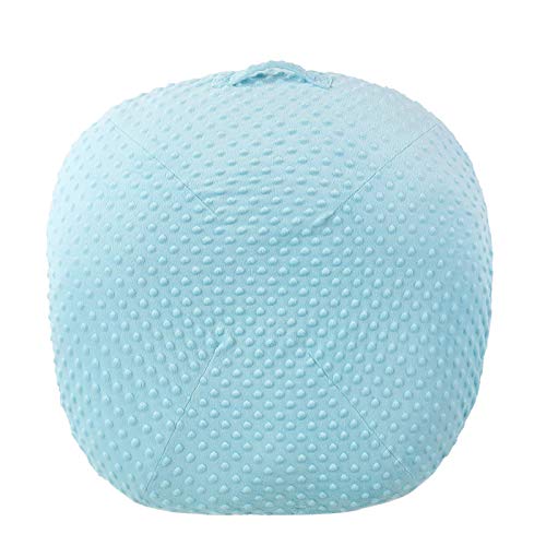 Image of Removable Slipcover for Newborn Lounger, Super Soft Premium Plush Dot Baby Lounger Cover, Ultra Comfortable, Safe for Babies (SkyBlue)