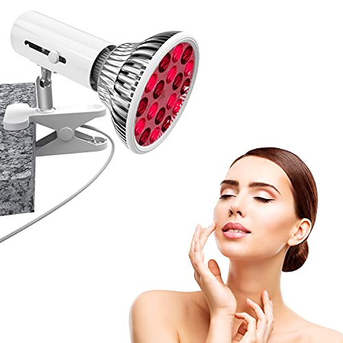 Bestqool Red Light Therapy Device with Socket -18 LEDs Infrared Light Therapy Red Near Infrared 660nm 850nm...