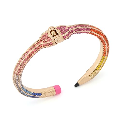 Betsey Johnson Women's Straight A's Pavé Pencil Cuff Bracelet2