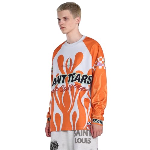 DONCARE Western Oversized Retro Color Tee Shirts Harajuku Vintage Street Dance Hip-hop Y2K Long Sleeve4