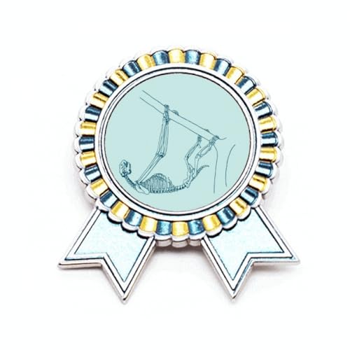 Broche squelette de paresseux animal en métal pour look alternatif