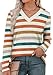 XIEERDUO Stripe Shirt Women Long Sleeve Tops Fall Fashion 2025 V Neck Women Blouses Loose Fit Tunic Tops XL