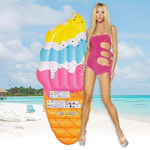 Crème glacée gonflable géante et chaise de loisirs flottante pour adulte