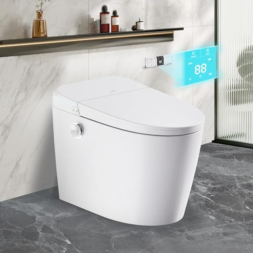 Inodoro inteligente de una pieza Envo Day Series con bidet, doble descarga y sensor de pie | Asiento calefactado ajustable, apertura automática de tapa miniatura 2