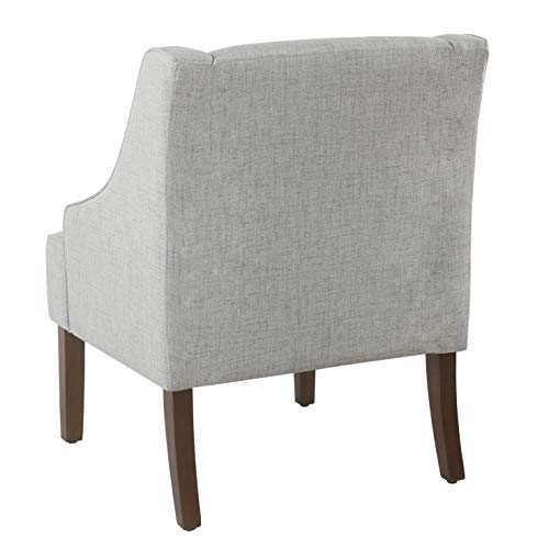 Image of HomePop Swoop Arm Accent Chair - Soft Dove Gray