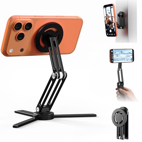 Trípode magnético para teléfono SHUWEI T680C negro compatible con fundas imantadas