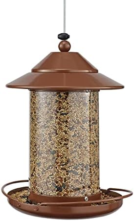 Birdwise Wild Bird Feeder – Outdoor Yard Garden - Metal - Hanging - Over 2 lbs. Capacity - Water Resistant Tube Feeder - Copper
