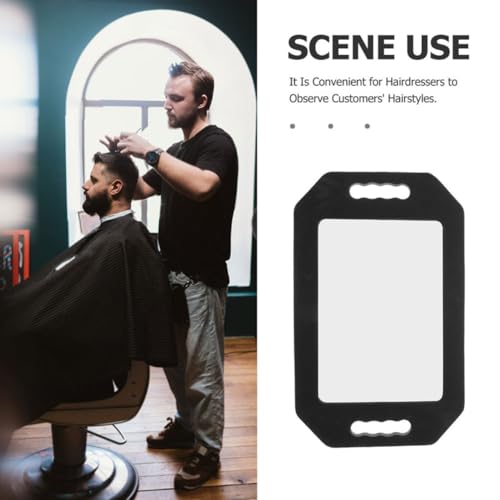 Espejo de mano ligero y resistente a caídas para barbería profesional, pack de 2 4