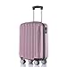 Produktbild Handgepäck Koffer Hartschalen Trolley Rollkoffer Reisekoffer Mit Schloss Und 4 Rollen Leichtgewicht ABS Koffer Hartschale Für Reisen - Pink- M(2050)