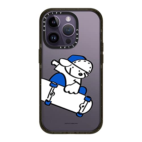 CASETiFY �C���p�N�g iPhone 14 Pro �P�[�X [MIL�K�i���� (4x MIL-STD-810G)/2.5m����̗����������N���A] - Skater JOHN (Jump!) - �O���b�V�[ �u���b�N
