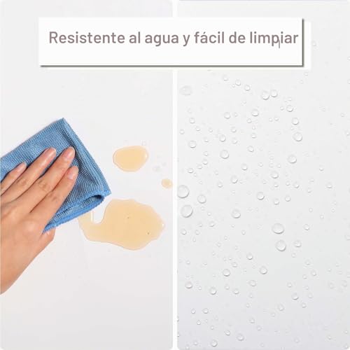 Miniatura 5 de Diboniur Vinilo Adhesivo Muebles, 40x300cm Blanco Mate Papel Adhesivo Autoadhesivo Para Decorativos Muebles Cocina Armario