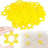 2 400 cales hexagonales pour carrelage, 6-en-1, réutilisables, tailles multiples (1mm - 5mm) pour bricoleurs et professionnels, parfaits pour sols, murs et crédences(400 pièces, jaune)